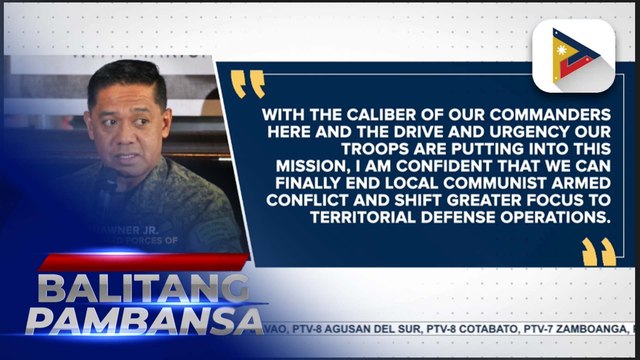 Mga sundalo, mahalaga ang papel sa pagsusulong ng bagong defense concept ayon kay AFP Chief Brawner Jr.