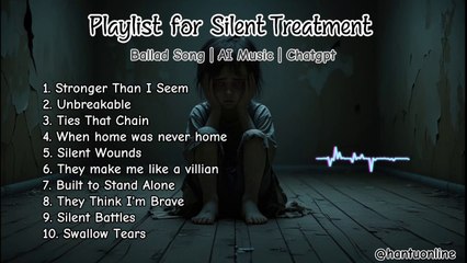 Playlist for Silent Treatment | Ballad Song | AI Music | Chatgpt | English Song