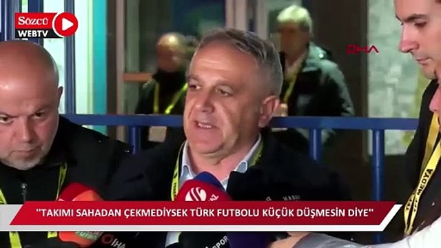 Rizespor Kulübü Başkanı: 'Takımı sahadan çekmediysek Türk futbolu küçük düşmesin diye''
