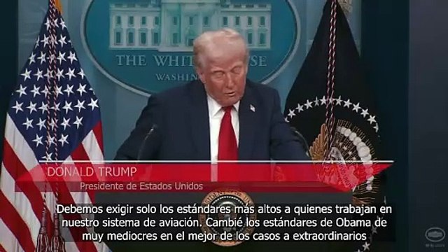 Trump apunta a las políticas demócratas como responsables del accidente aéreo en Washington