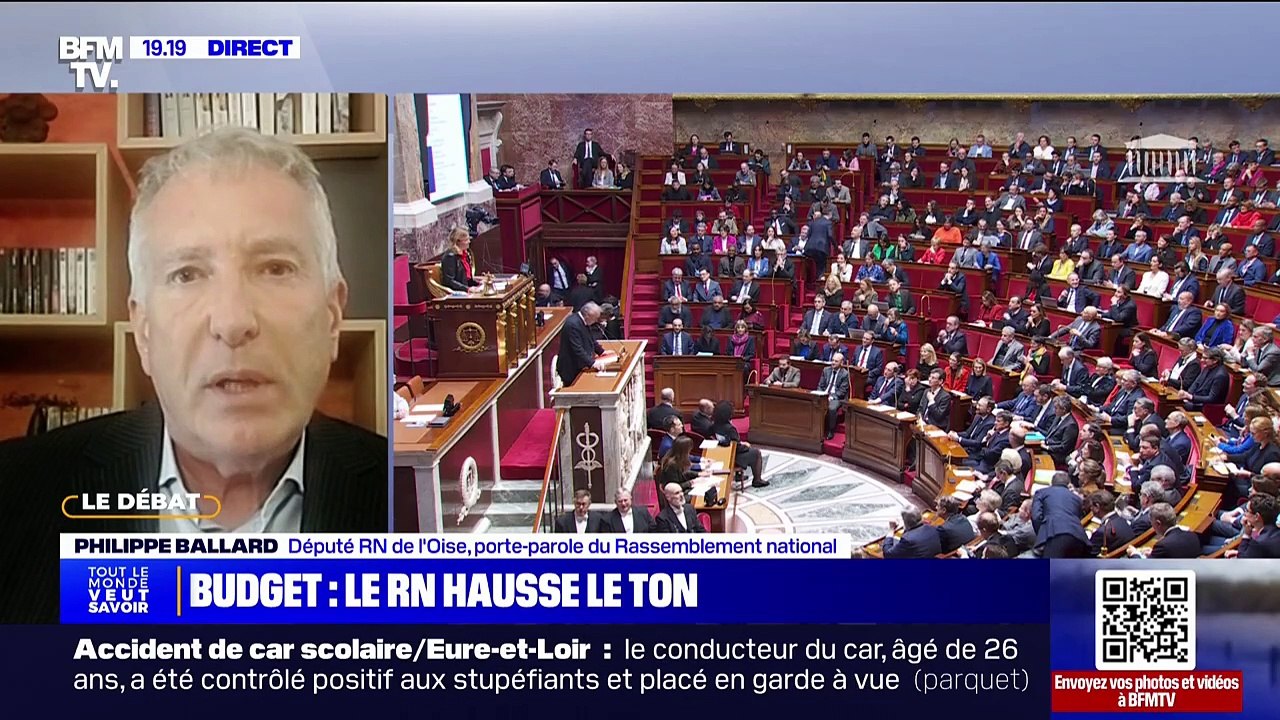 Censure: "On verra ce qu'il convient de faire pour la France et les Français", indique Philippe Ballard (RN)
