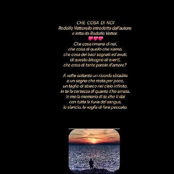 CHE COSA DI NOI di Rodolfo Vettorello introdotta dall'autore e letta da Rodolfo Vettor. Creative video annare53