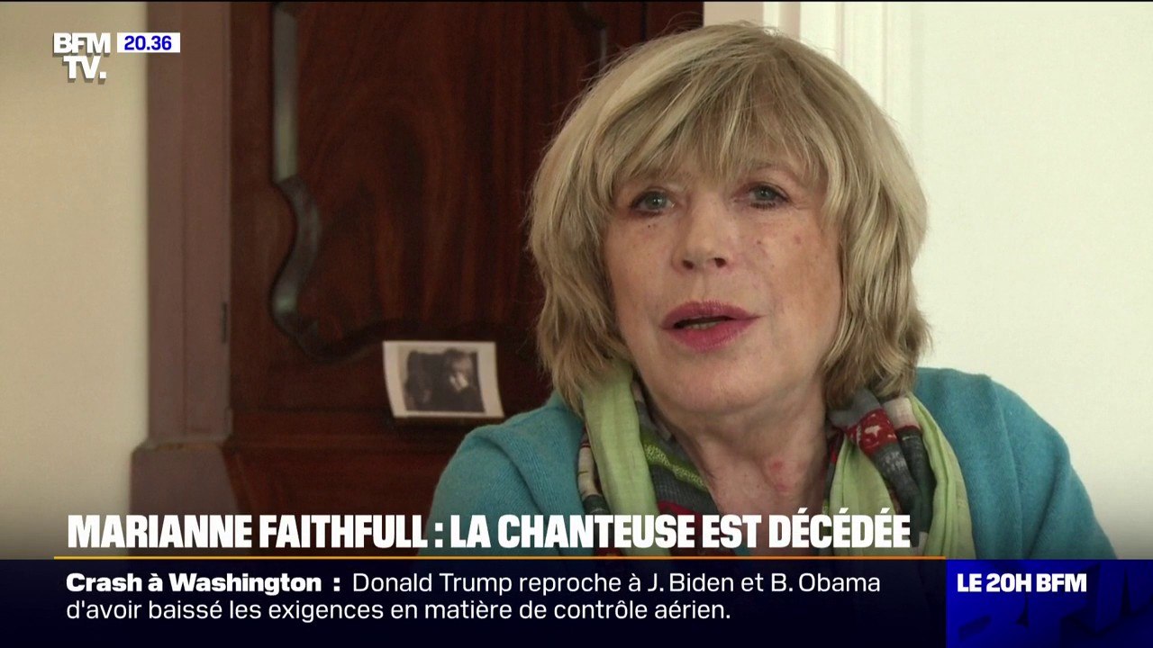La chanteuse et actrice britannique Marianne Faithfull est décédée à l'âge de 78 ans