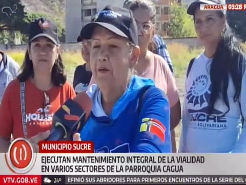 Aragua | Ciudadanos son beneficiados con mantenimiento integral de vialidad en la pqa. Cagua