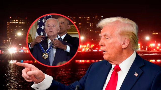 Donald Trump culpa a Barack Obama y Joe Biden del accidente de avión en Washington