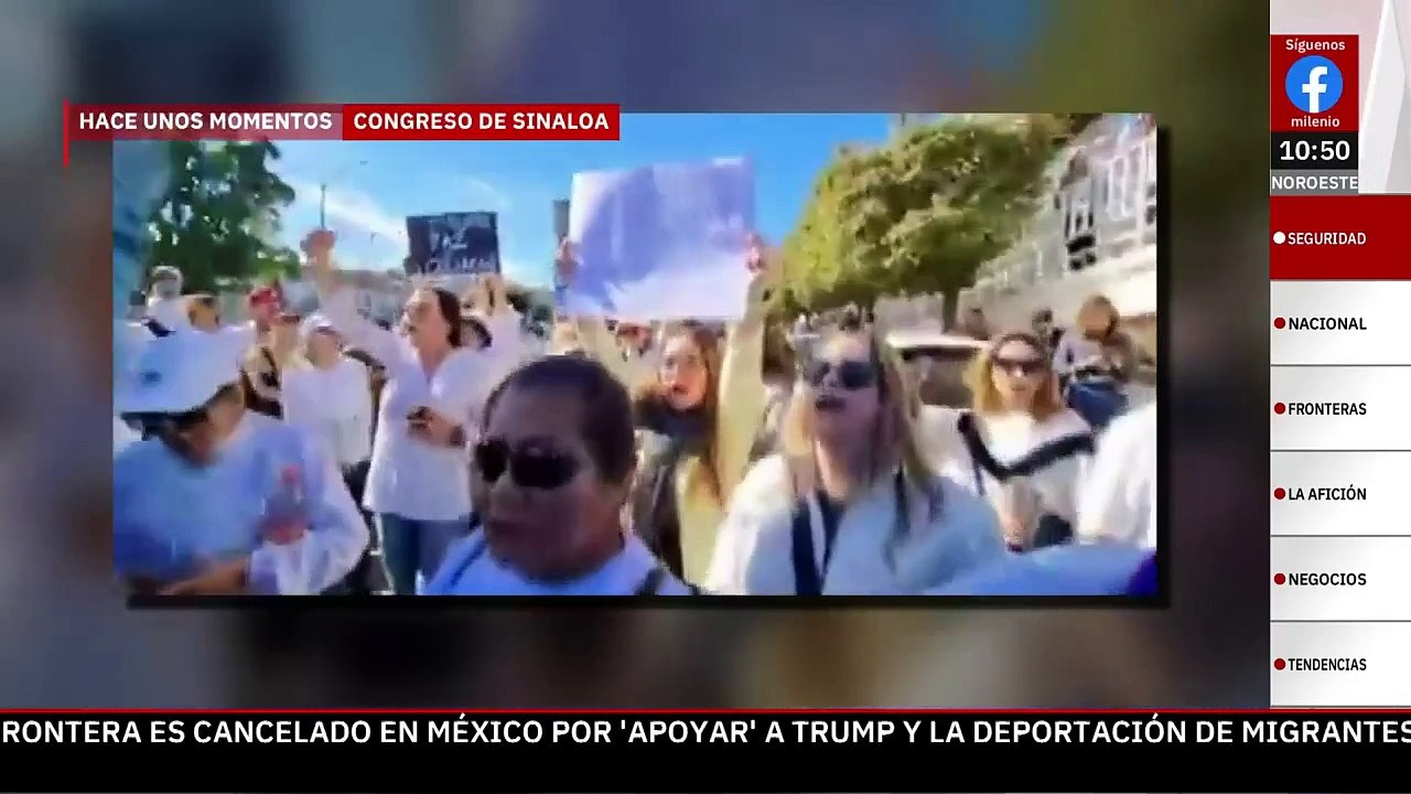 Manifestantes irrumpen en el Congreso de Sinaloa; exigen renuncia de Rubén Rocha Moya