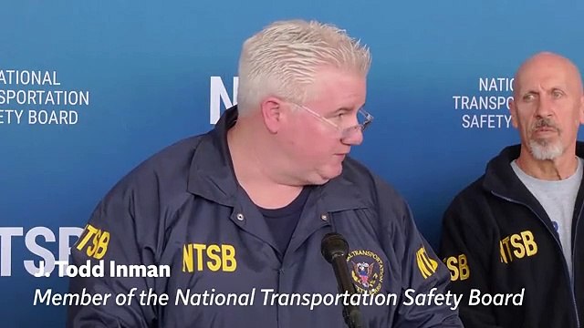 NTSB spokesman fights back tears as he makes pledge to families of Washington DC plane crash victims