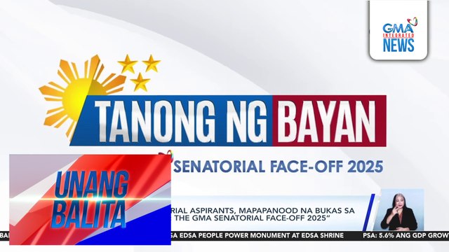 Tapatan ng senatorial aspirants, mapapanood na bukas sa Tanong ng Bayan: The GMA Senatorial Face-Off 2025 | Unang Balita