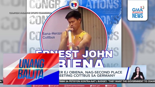 PHL pole vaulter EJ Obiena, nag-second place sa Int'l Jump Meeting Cottbus sa Germany | Unang Balita