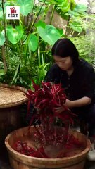 Spring plowing and autumn harvest, busy, autumn taste, like red and sour soup useful #viralvideo