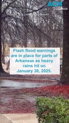 Arkansas creek surges amid flash flood warnings