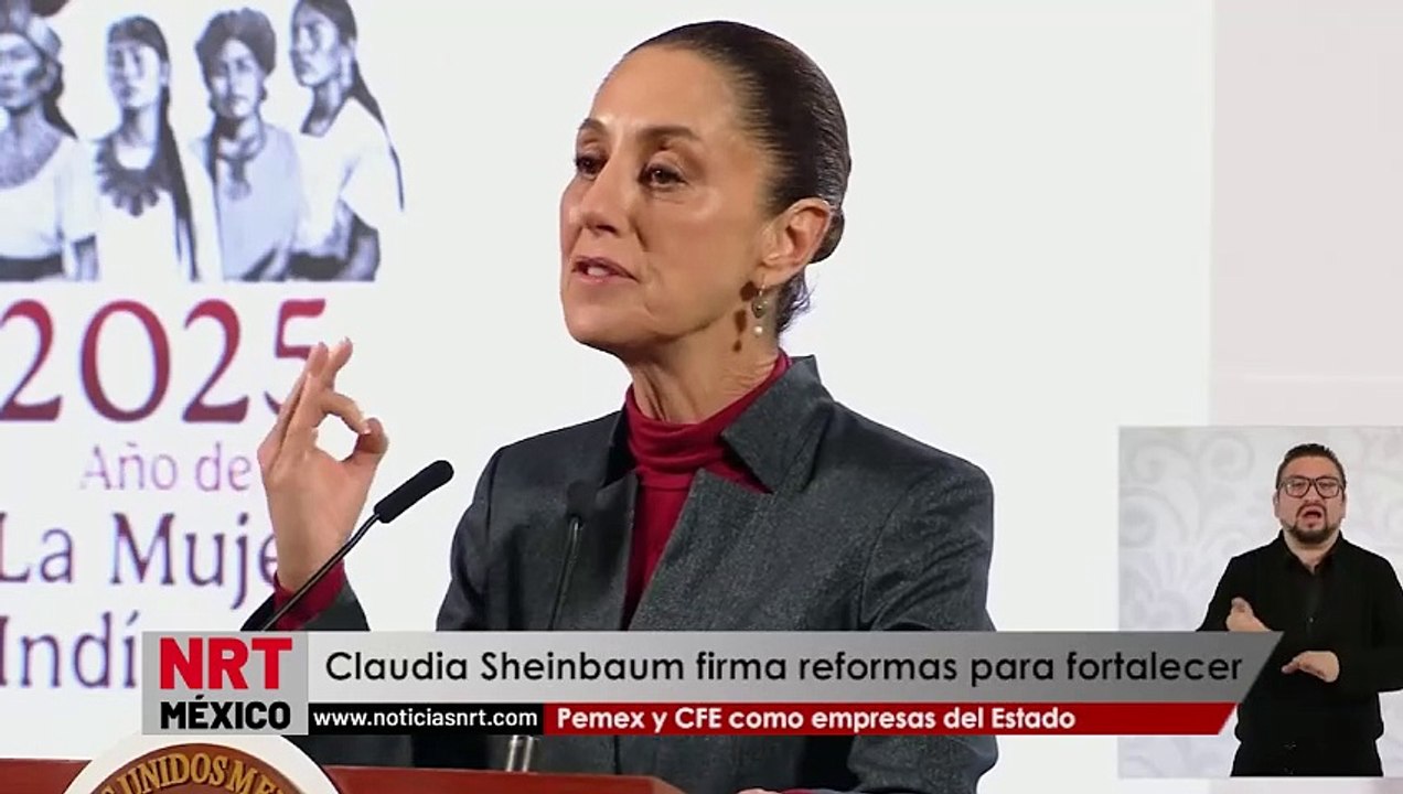 Claudia Sheinbaum firma reformas para fortalecer Pemex y CFE como empresas del Estado