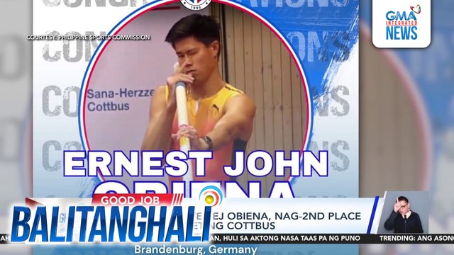 Pinoy pole vaulter EJ Obiena, nag-2nd place sa Int'l Jump Meeting Cottbus | Balitanghali