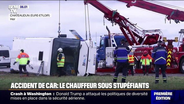 Accident de car en Eure-et-Loir: le chauffeur contrôlé positif aux stupéfiants