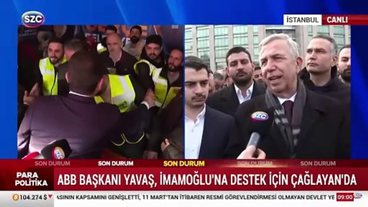 Mansur Yavaş, Çağlayan Adliyesi'ne İmamoğlu'na desteğe geldi