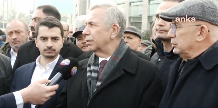 Ankara Büyükşehir Belediye (ABB) Başkanı Mansur Yavaş, Ekrem İmamoğlu'na destek için İstanbul Adliyesi'ne geldi