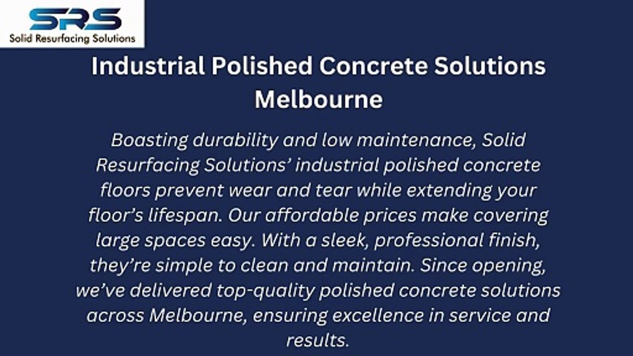Industrial Polished Concrete Solutions Melbourne