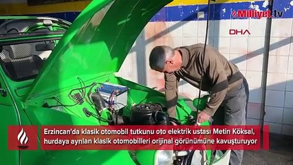 Klasik otomobilleri hurdadan alıp, orijinal haline getiriyor