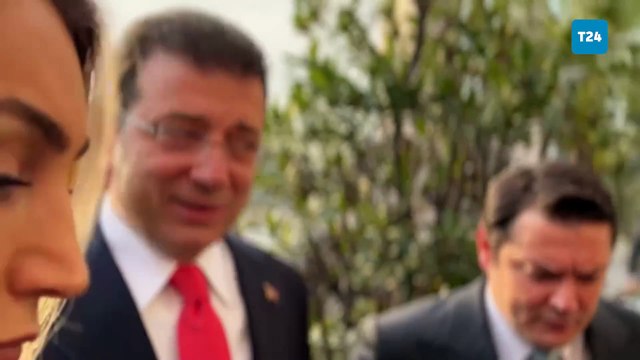 Ekrem İmamoğlu, eşi Dilek İmamoğlu ile birlikte Çağlayan Adliyesi'nde