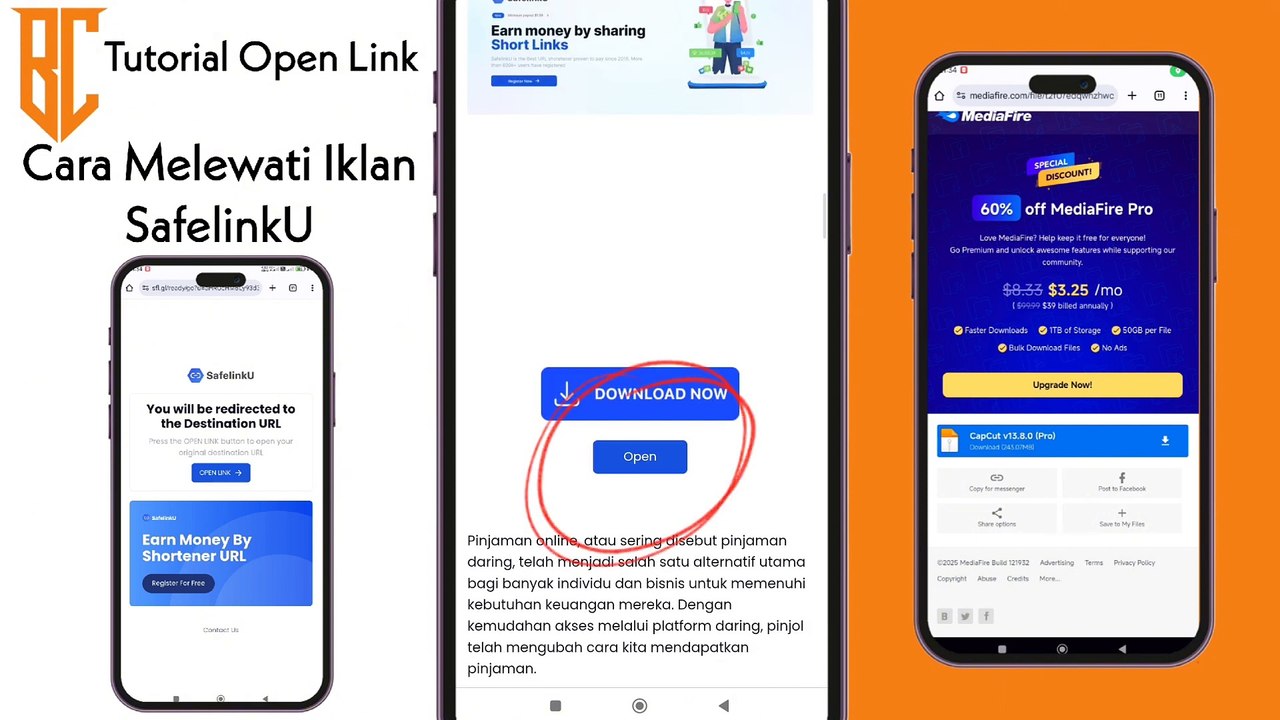 Cara Open Link SafelinkU | Cara melewati Link SafelinkU