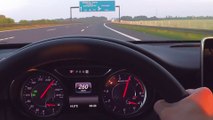 Mercedes A45 AMG Onboard Autobahn Top Speed Acceleration Sound Drive 2016 Version 381 HP