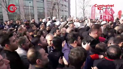 yurttaşla polis arasında kargaşa