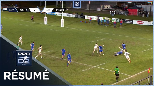 PRO D2 Saison 2024-2025 J17 - Résumé Stade Aurillacois - Stade Montois Rugby