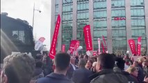 Adliye önünde gerginlik! Ekrem'in taşımalı elemanlarından provokasyon