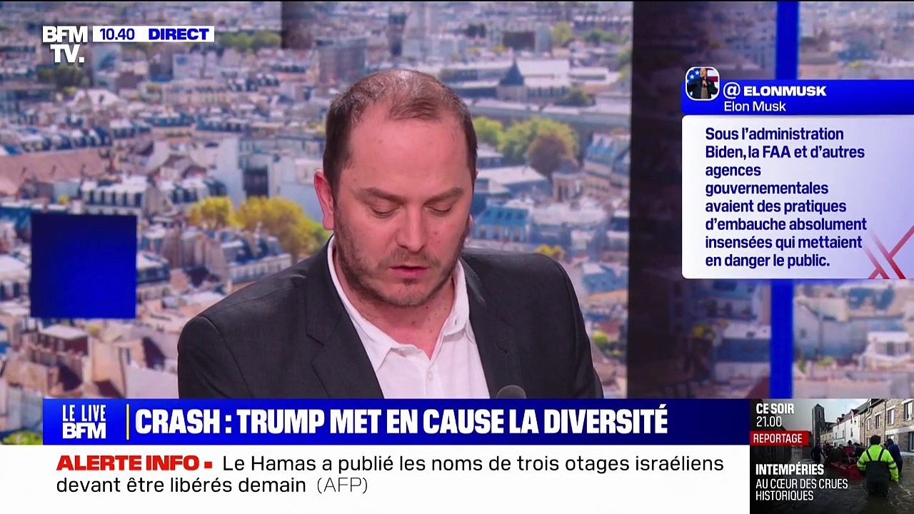 Crash à Washington: Donald Trump met en cause la diversité dans la sécurité aérienne