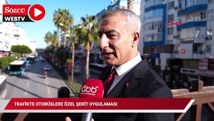 Trafikte otobüslere özel şerit uygulaması