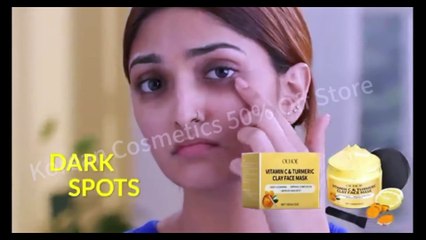 Facial Transformation in 3 days|| Improved Dark Spots Turmeric Vitamin C Clay Mask Deep Cleanser