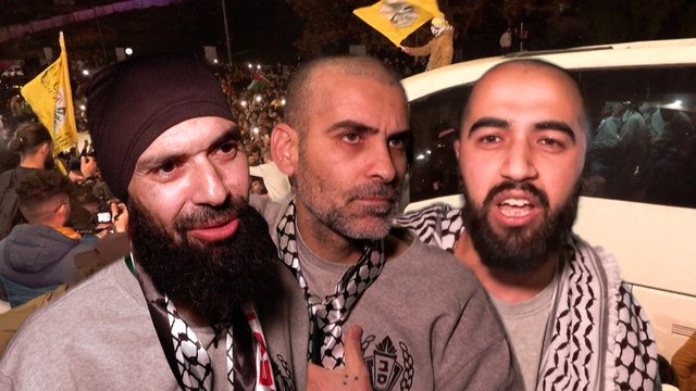 Cessez-le-feu à Gaza : des prisonniers palestiniens célébrés à Ramallah après leur libération
