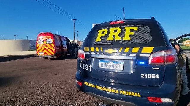 Motociclista fica ferido em acidente na marginal da BR-277, em Cascavel
