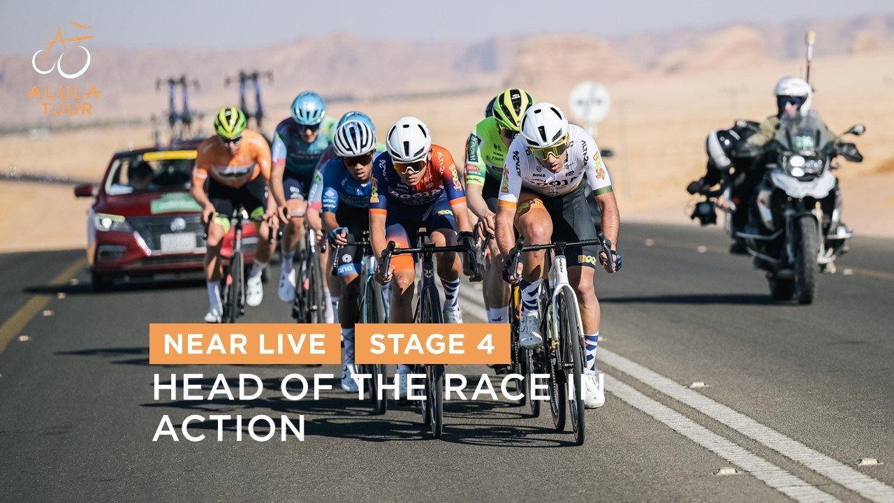 Head of the race in action - Stage 4 - The AlUla Tour 2025