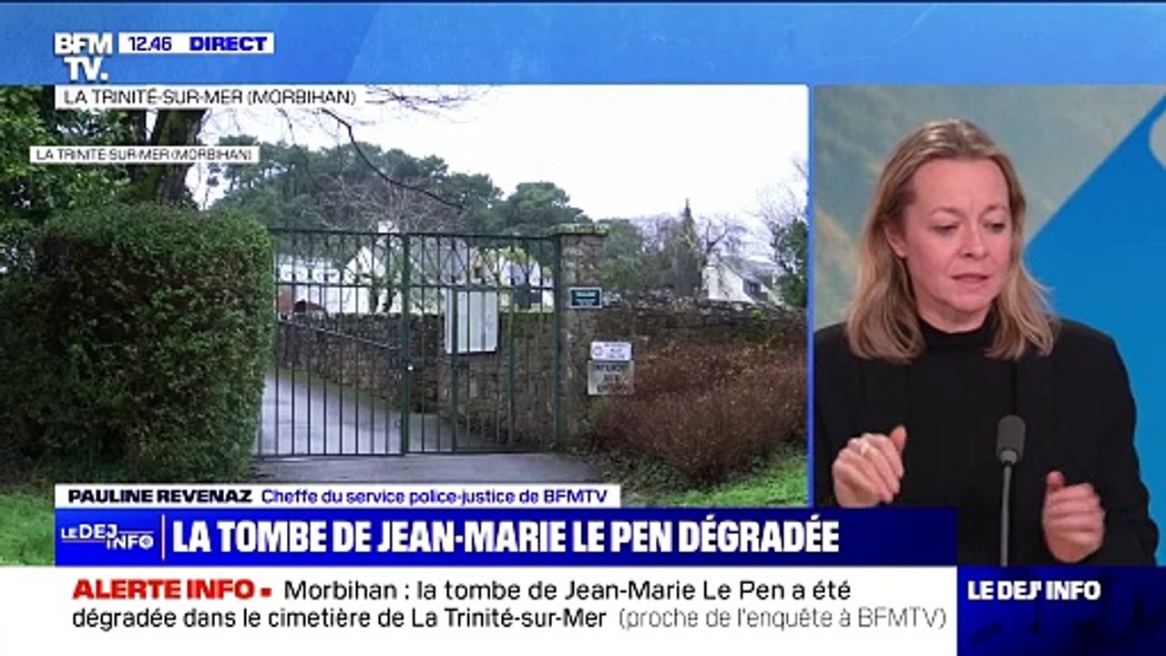 L’information est signée Ici Bretagne. Dans la nuit du 30 au 31 janvier 2025, la tombe de Jean-Marie Le Pen, inhumé à la Trinité-sur-Mer le 11 janvier dernier, a été vandalisée. Une arme précise aurait d’ailleurs été utilisée.
