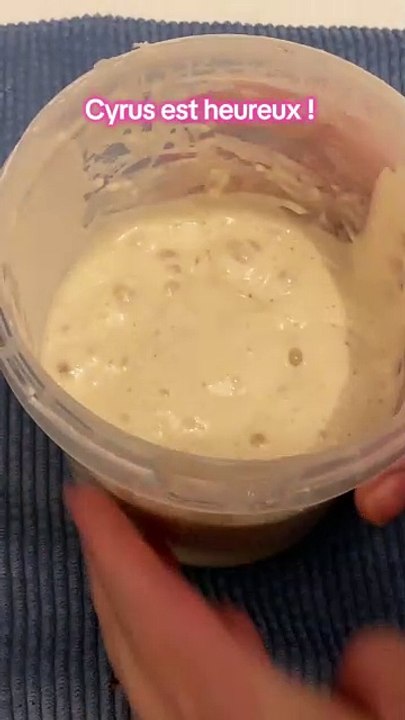 Mon levain est en pleine santé, je suis contente de voir toutes ces bulles #levain #sourdough #sourdoughstarter
