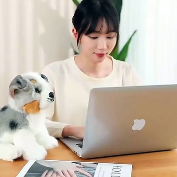 New Sunrise custom High Quality Lovely simulation Bourne hill dog Stuffed Animal Australian Dog Plush Doberman Pinscher for Kids