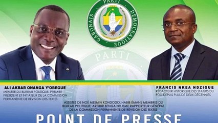 🔴[DIRECT] Conférence de presse d’Ali Akbar Onanga, Membre du bureau politique du PDG