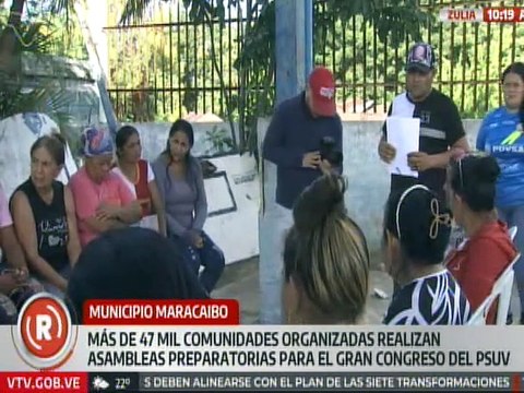 Comunidades zulianas realizan asambleas para debatir propuestas rumbo al Congreso del PSUV