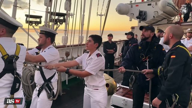 La princesa Leonor realiza sus tareas como guardiamarina en el Buque Juan Sebastián Elcano