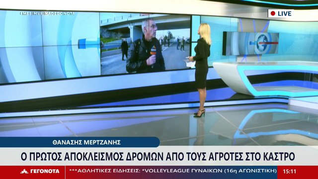 Αποκλεισμός της Εθνικής Οδού στο ύψος το Κάστρου από τους αγρότες της Βοιωτίας