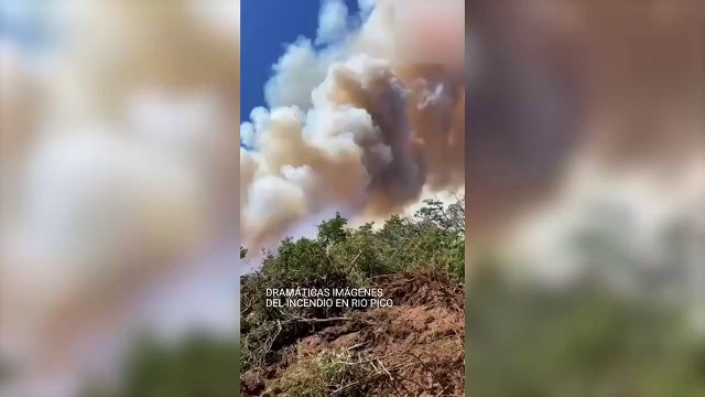 Humo sobre Río Pico: un incendio forestal afecta la región