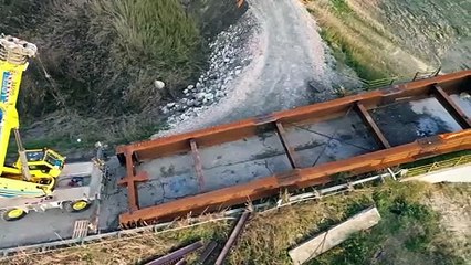 Campotto, il ponte sull'Idice visto dal drone