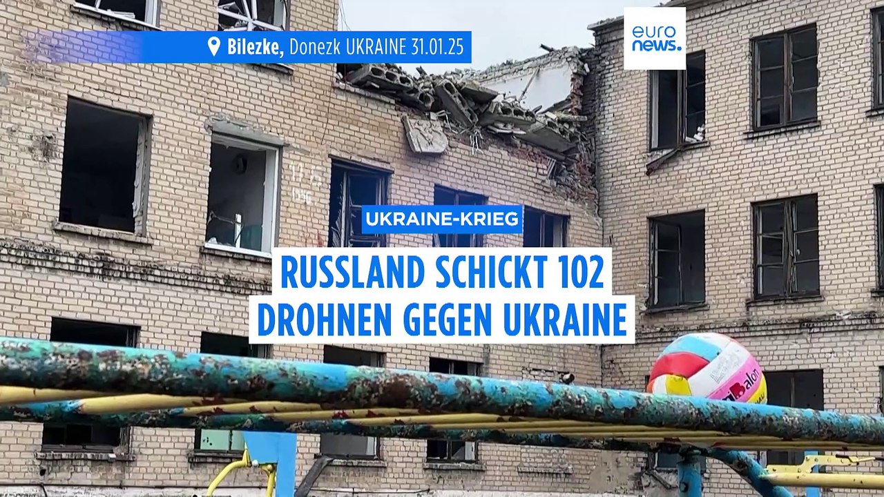 Mit mehr als 100 Drohnen: Moskau greift erneut Ziele in der Ukraine an