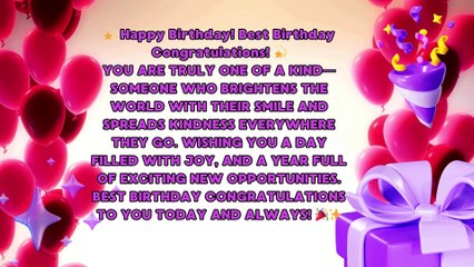 Happy Birthday Congratulations – The Perfect Way to Celebrate a Special Day!