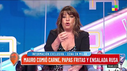 Los detalles de la cena romántica de la China Suárez y Mauro Icardi en Milán