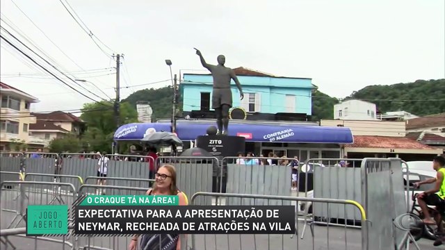 Confira os preparativos na Vila Belmiro para a apresentação de Neymar