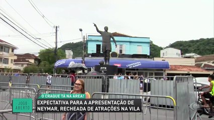 Confira os preparativos na Vila Belmiro para a apresentação de Neymar