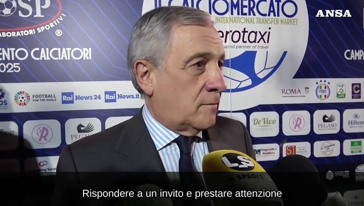 Tajani: "Sport strumento di pace, con la nostra riforma spazio alla diplomazia"