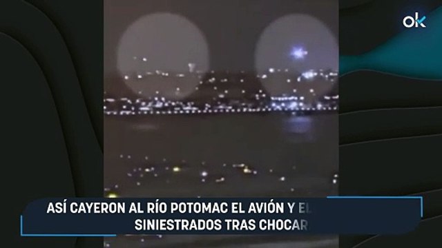 Así cayeron al río Potomac el avión y el helicóptero siniestrados tras chocar